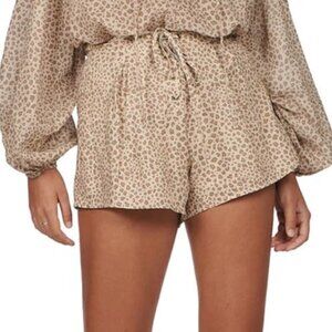 Charlie Holiday Joni Wild Lace Up Linen Blend Shorts